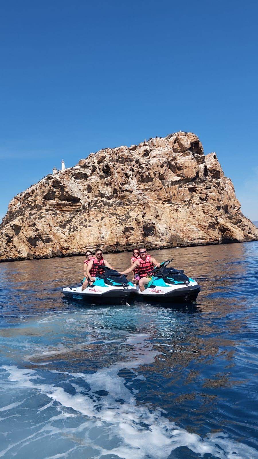excursión moto de agua a isla benidorm