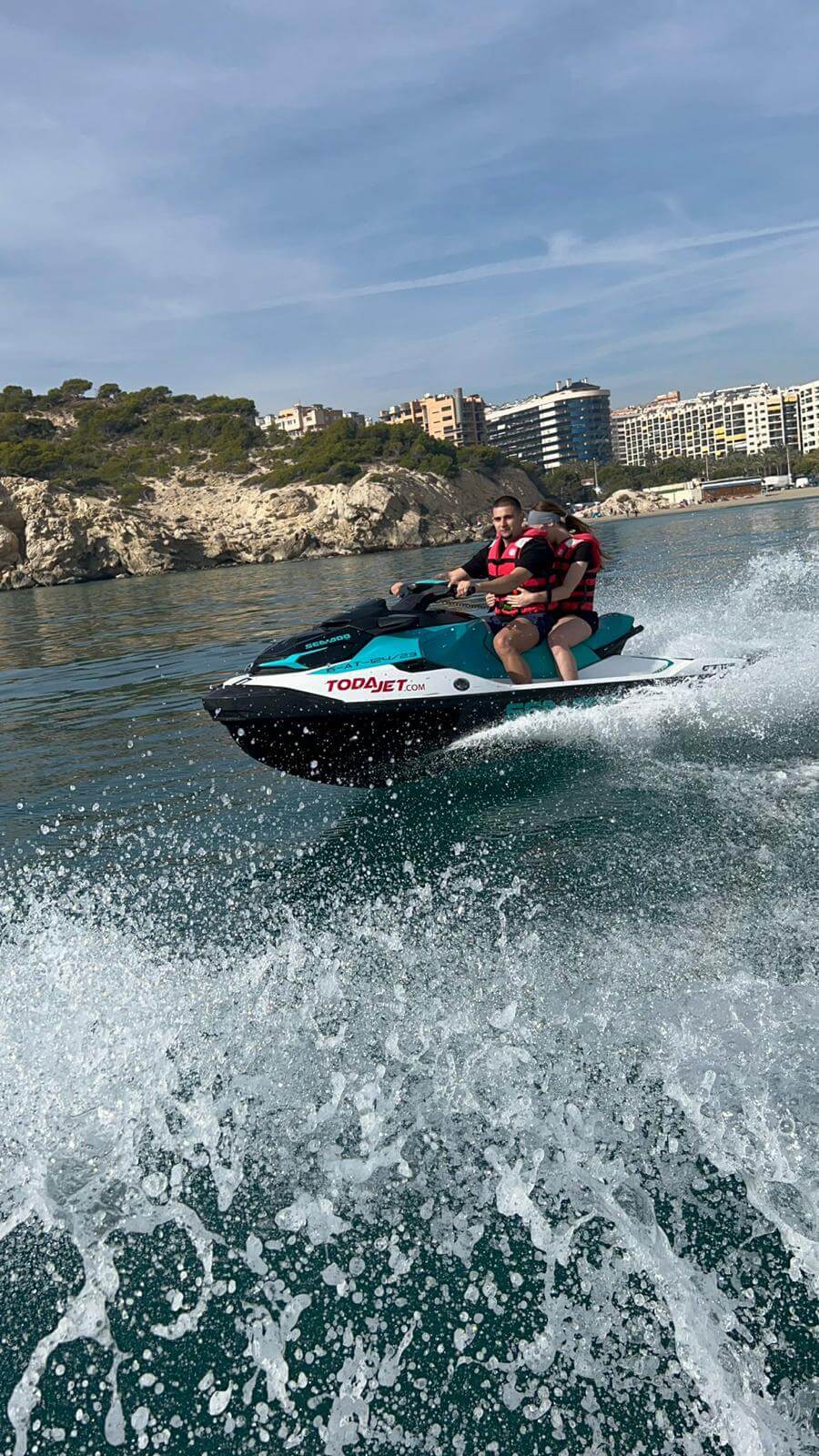 navegando en moto acuática benidorm